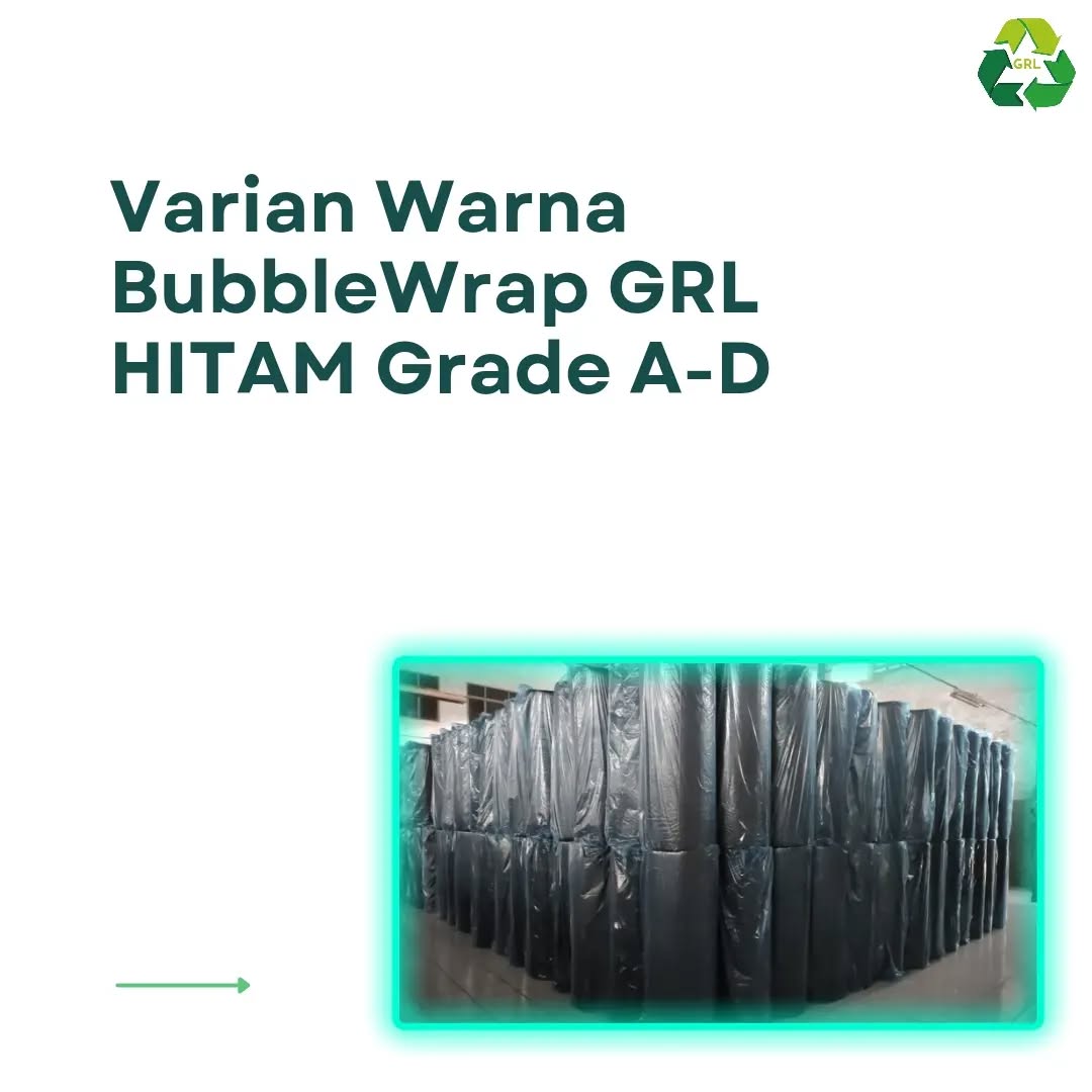 Varian Warna Bubble Wrap Hitam Grade A–D